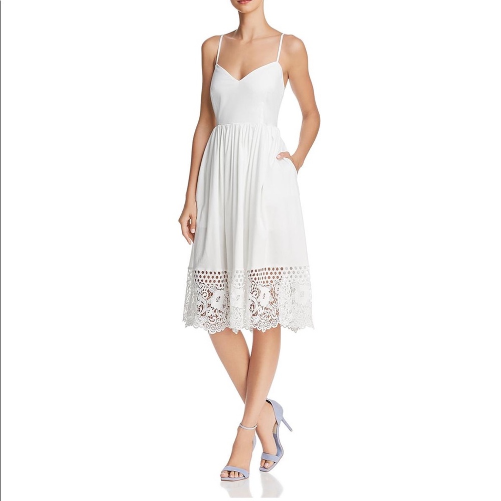French Connection Dress! White, Size 12! Worn once, in excellent condition